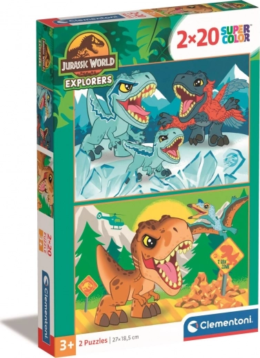Puzzle 2x20 darabból Őslénypark