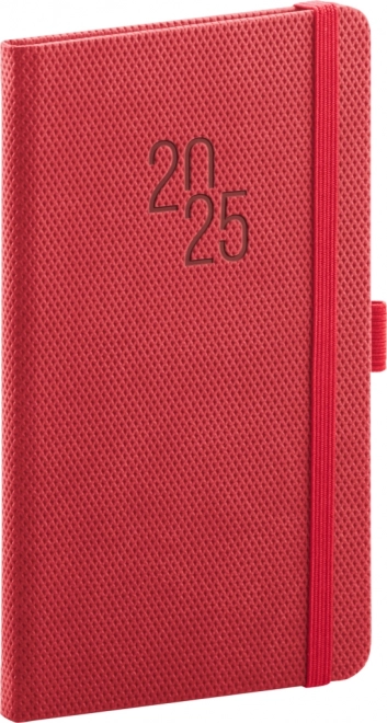 Notique zsebnaptár Diamante 2025 piros 9 × 15,5 cm