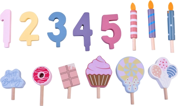 Cserélhető dekorációk és 1–5-ig számok