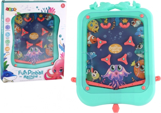 Mini flipper asztali játék golyóval – zöld