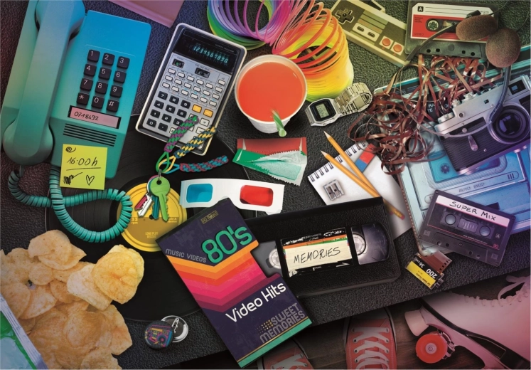 1000 db-os kiváló minőségű puzzle, 80-as évek Nosztalgia