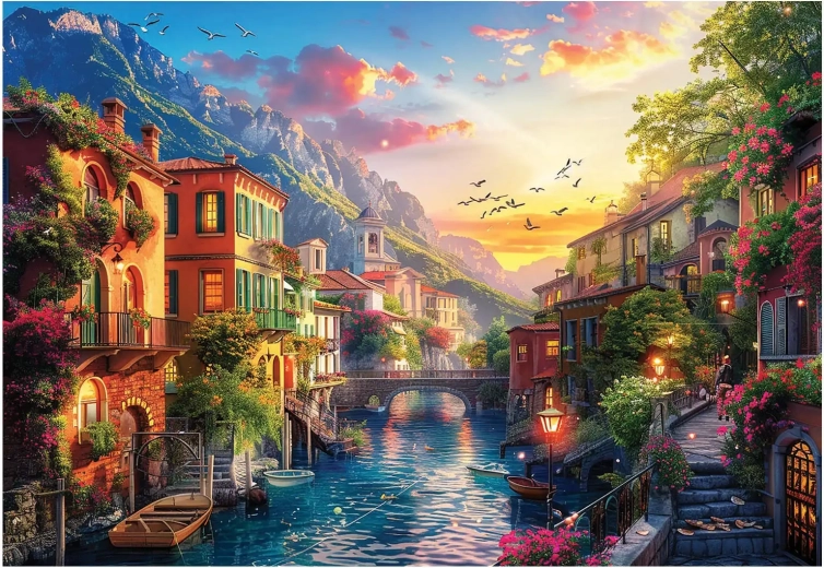Puzzle Mediterránóvaros 2000 darab