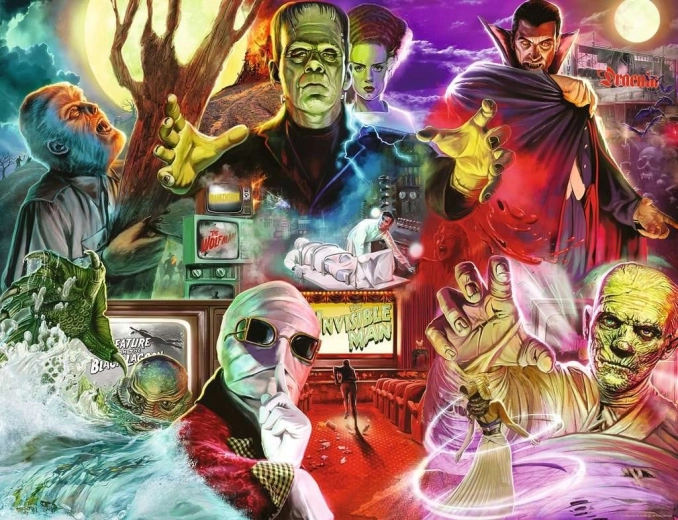 Ravensburger puzzle Universal Monsters 2000 darabos
