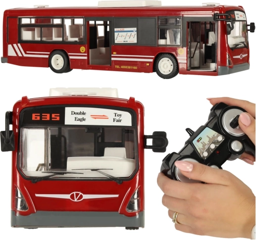 RC busz felnyíló ajtókkal – Piros