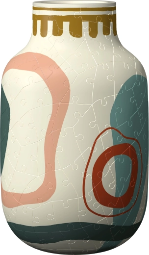 3D puzzle váza bézs absztrakció