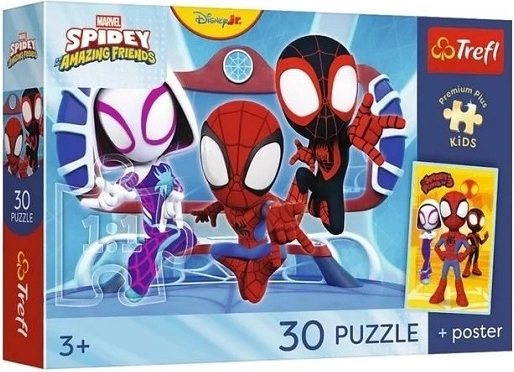 Prémium puzzle gyerekeknek – Spidey akcióban, 30 darabos