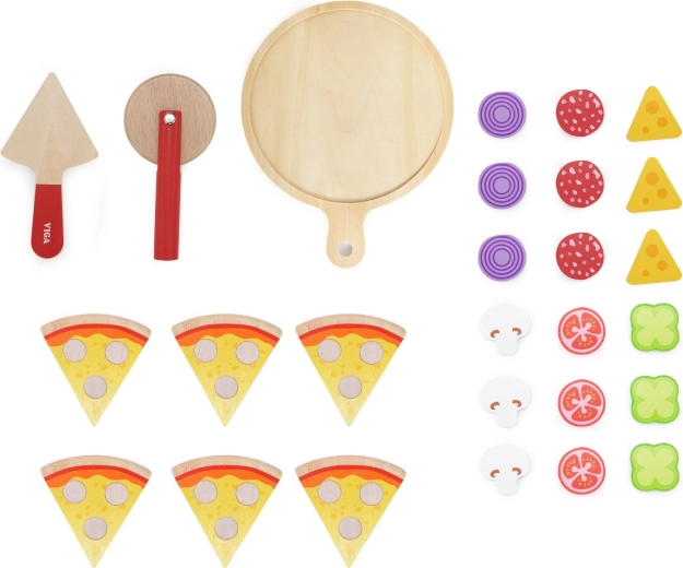 27 részes fa szett otthoni pizzériához