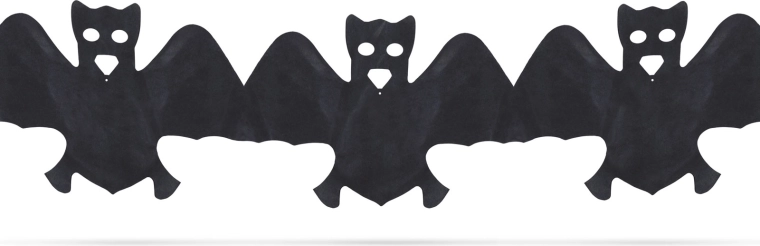 Halloween-papírfüzér denevérekkel, 3 m