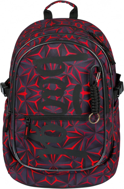 Iskolai hátizsák Baagl Core Red Polygon
