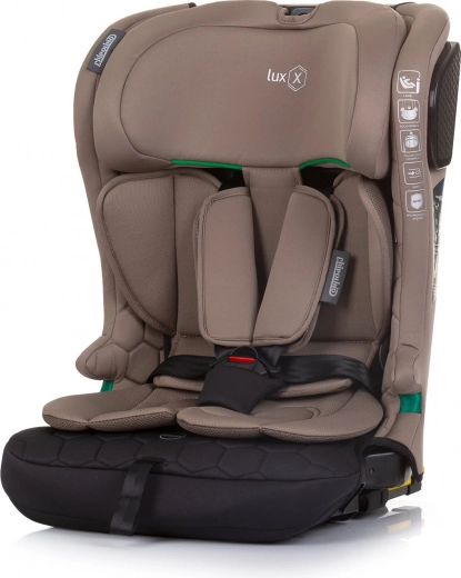 CHIPOLINO Lux X i-Size autósülés 76–150 cm Isofixszel – Macadamia