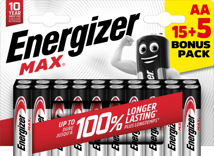 Energizer Max AA alkáli elemek 20 db