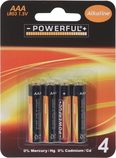 AAA alkáli elem 1,5 V, 4 db