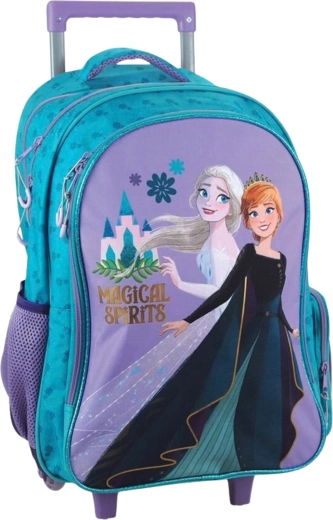 Frozen Magical Spirits türkiz színű, kerekes iskolai hátizsák