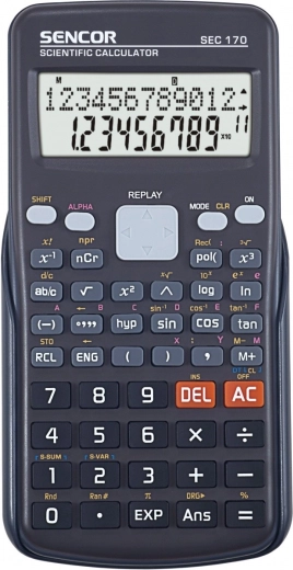 Tudományos számológép SEC 240 funkcióval és LCD kijelzővel