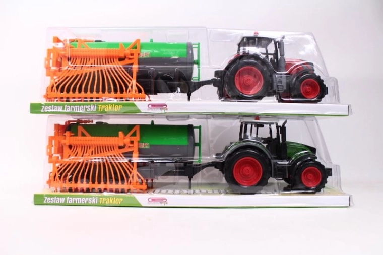 Traktor mezőgazdasági munkagéppel