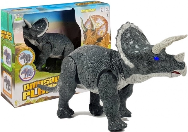 Nagy Szürke Elemmel Működő Triceratops Dino