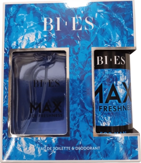 Férfi ajándékszett BI-ES Max Ice Freshness – toalettvíz 100 ml + dezodor 150 ml