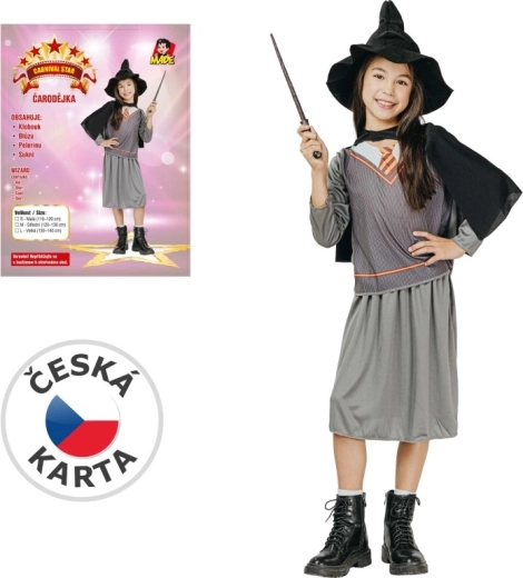 Gyerek boszorkány jelmez 120–130 cm
