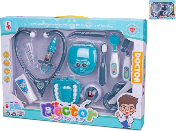 Orvosi készlet fénnyel és hanggal, elemmel működik