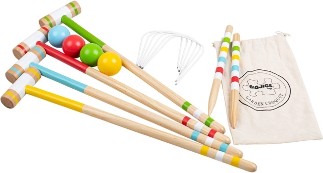Gyerek fa kroket a kertbe BIGJIGS TOYS