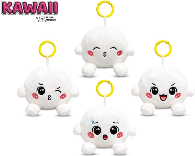 Plüss kulcstartó medál Bao gombóc Plush Friends Kawaii 8 cm – 1 db
