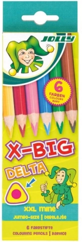 Háromszögletű nagy színes ceruzák X-Big Delta 6 szín