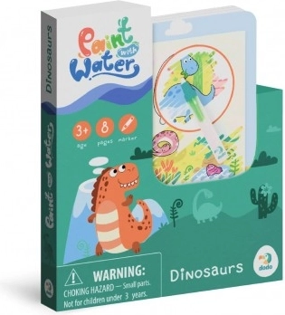 Varázslatos vízzel festő dinoszaurusz színezők blokkal