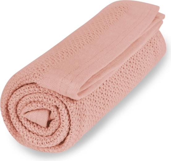 VINTER & BLOOM Soft Grid Organic Cloud Pink takaró