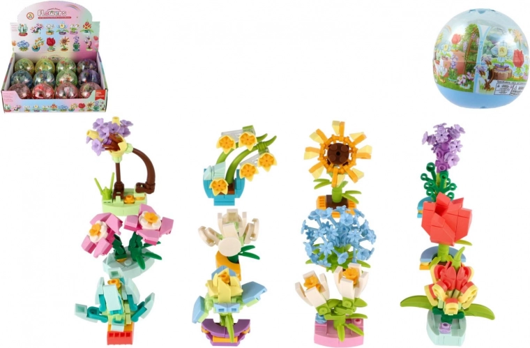 Mini virágépítő kapszulában – kreatív műanyag virágok 6 cm, vegyes fajták