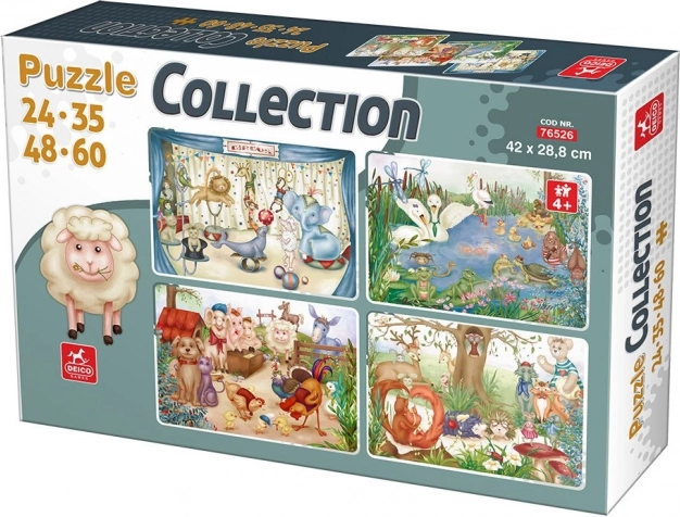 Puzzle Állatbarátok 4 az 1-ben