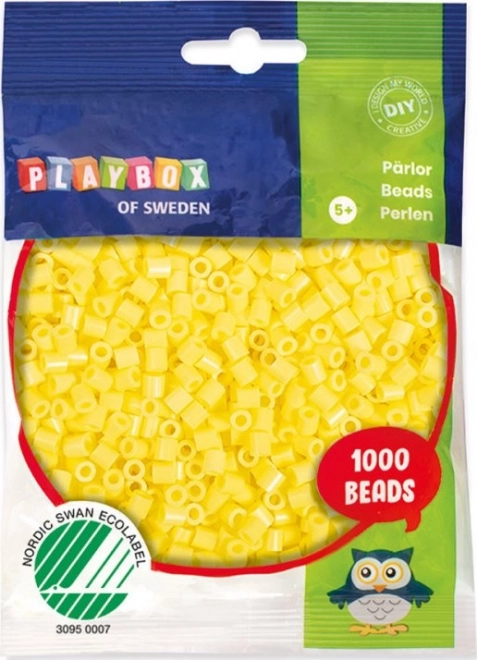 Vasalható gyöngyök pasztell sárga 1000 db