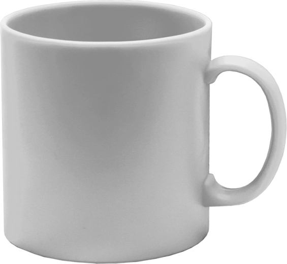 Nagy, sima műanyag bögre 350 ml – színmix