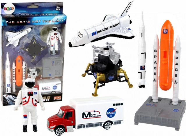 űrhajós figurák és rakéták készlete, 8 darab