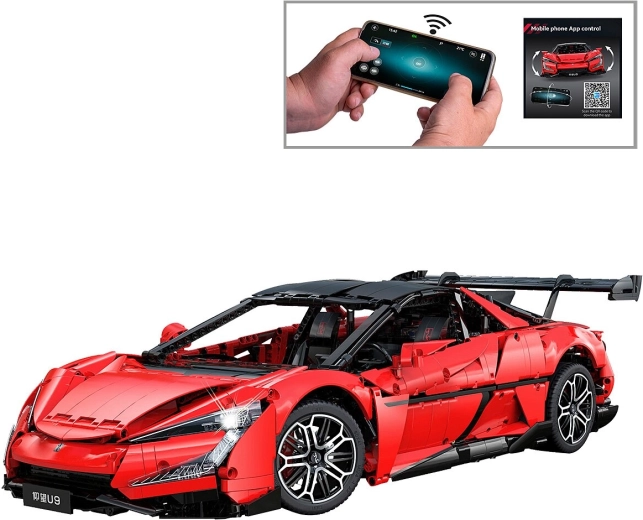 CaDA YangWang U9 építőkészlet 1:8 méretarányban, piros
