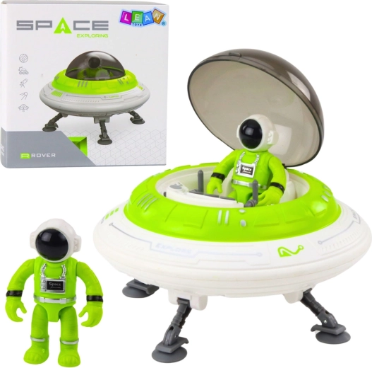 UFO űrhajó űrhajós figurával, fényekkel és hangokkal