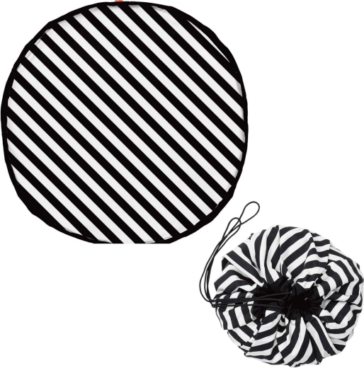 Play&Go noomad original játszószőnyeg és játéktároló zsák stripes black