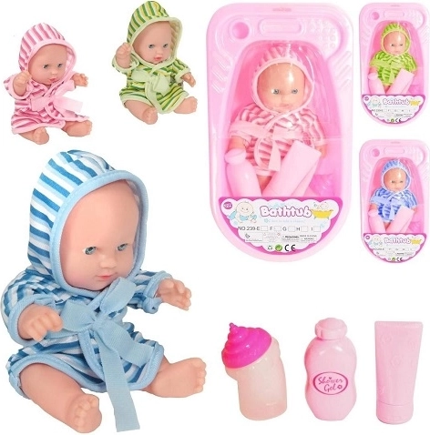 Babapupa kádban kiegészítőkkel
