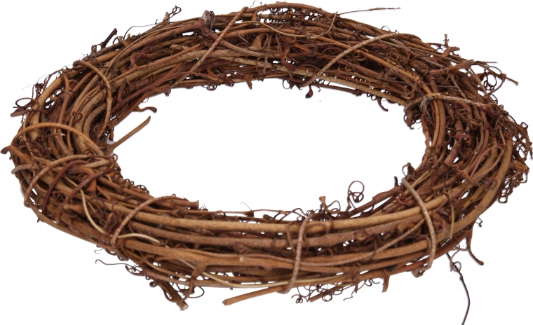 Rattan díszkoszorú, 20 cm átmérő