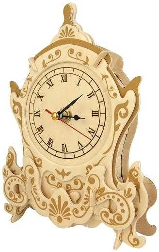 Woodcraft fa 3D puzzle óra manó