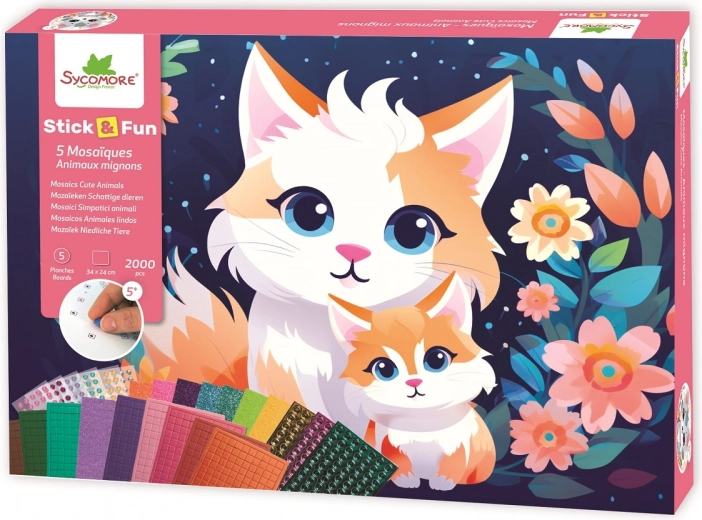XL mozaik Stick & Fun – aranyos állatok
