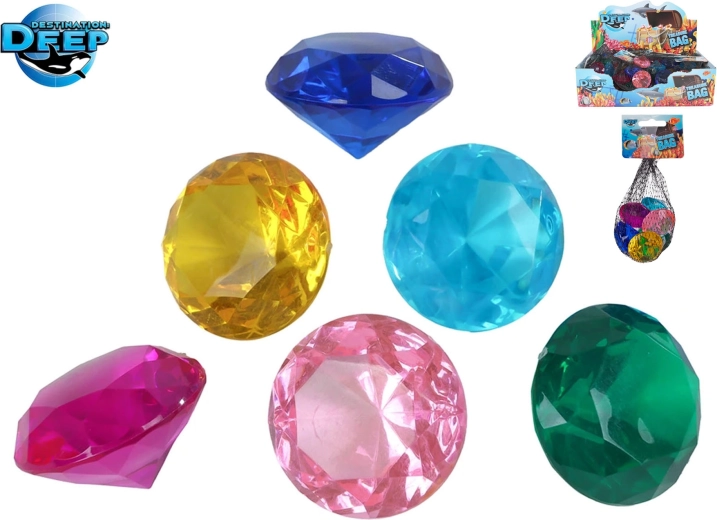 Destination Deep csillogó műanyag gyémántok – 6 darabos készlet
