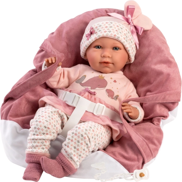 Llorens újszülött baba NEW BORN 42 cm hangokkal és puha testtel