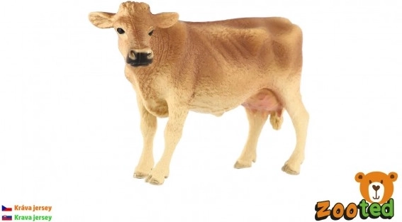 Realisztikus Jersey tehén modell műanyag 13 cm