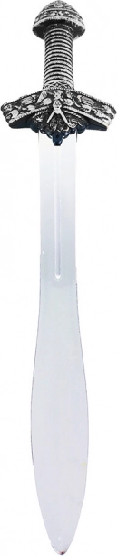 Lovagi kard ezüstszínű PVC markolattal 56 cm
