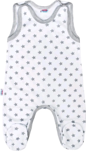 New Baby Classic II szürke, csillagmintás baba rugdalózó 86 (12–18 hó)