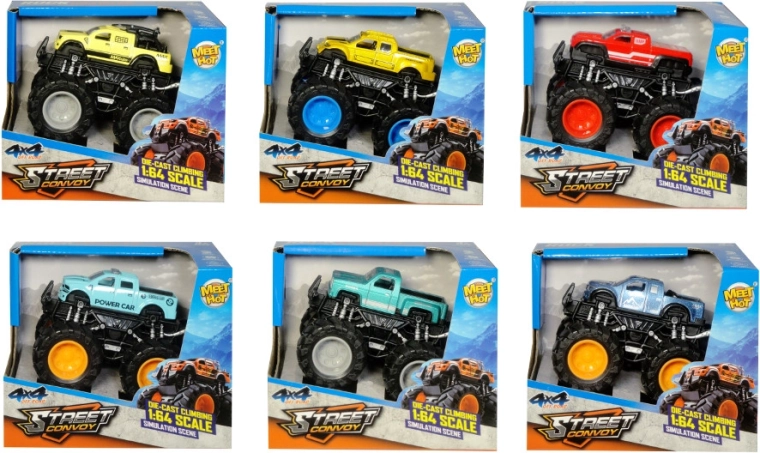 Hajtásos verseny monster truck 1:64 - 1 db