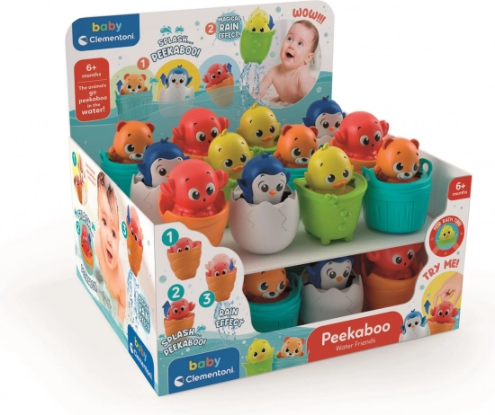 Baby Clementoni Peekaboo vízi barátok – kukucskáló kiskacsa