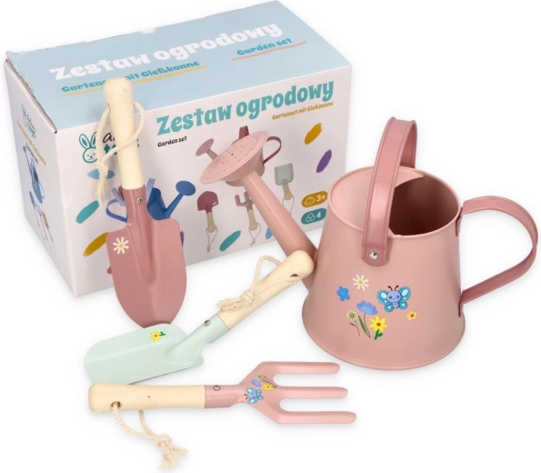 Rózsaszín kerti szerszámkészlet Adam Toys - 1 db