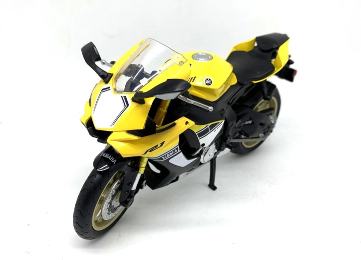 MSZ Yamaha YZF-R1 sárga 1:12 motorkerékpár modell – 1 db