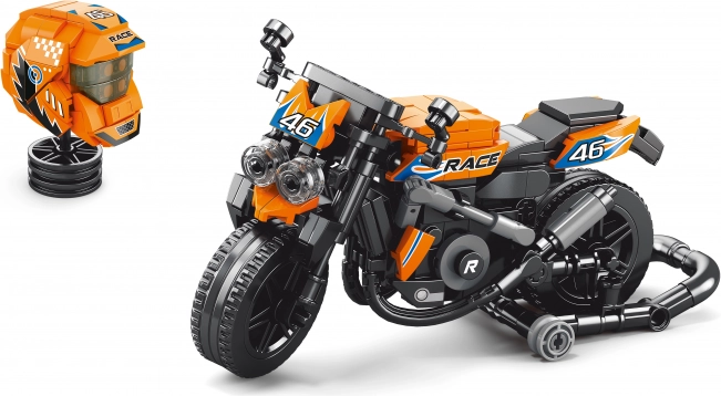 Motorépítő készlet sisakkal 17 cm